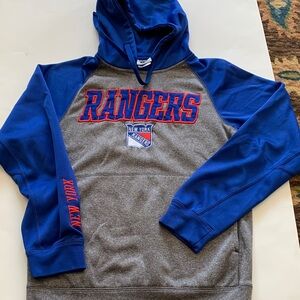Rangers Blue and Gray Men's Hoodie size small